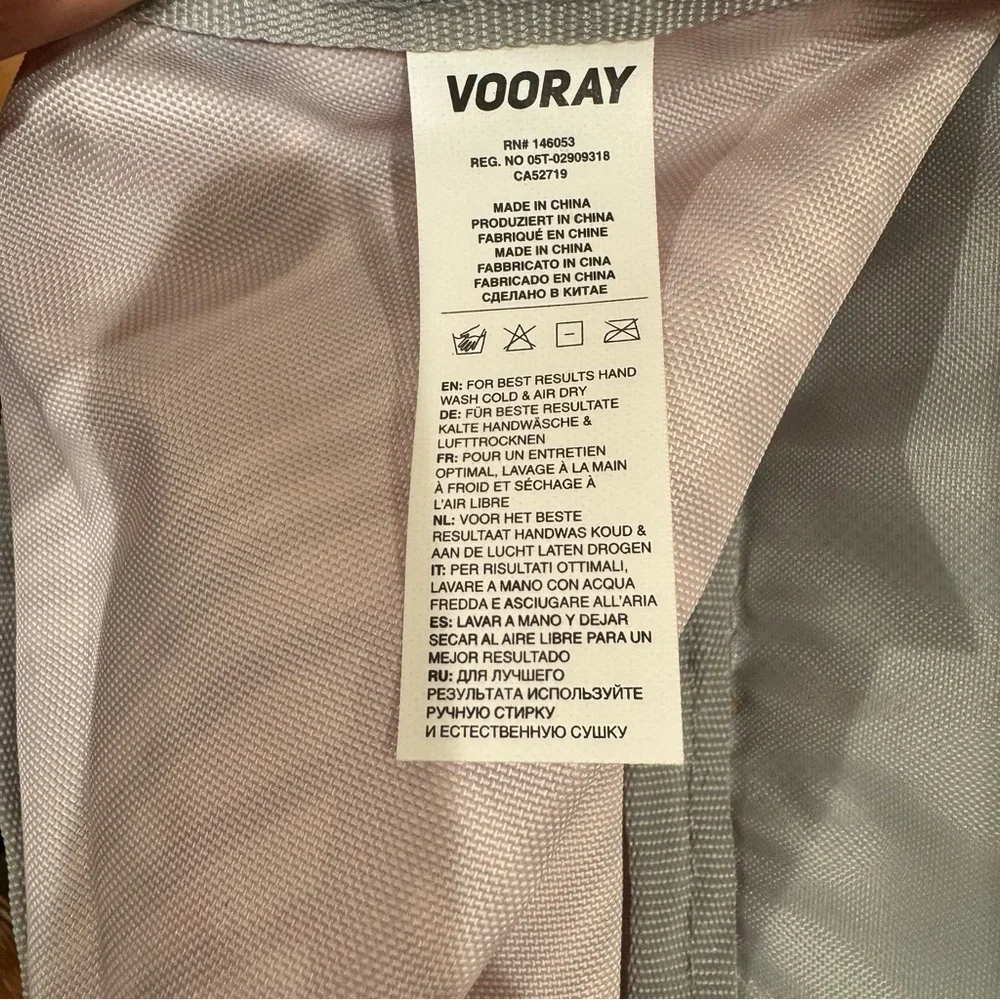 VOORAY Stride Cinch Backpack Pink Gray Lightweight Backpack Bag - Picture 14 of 15